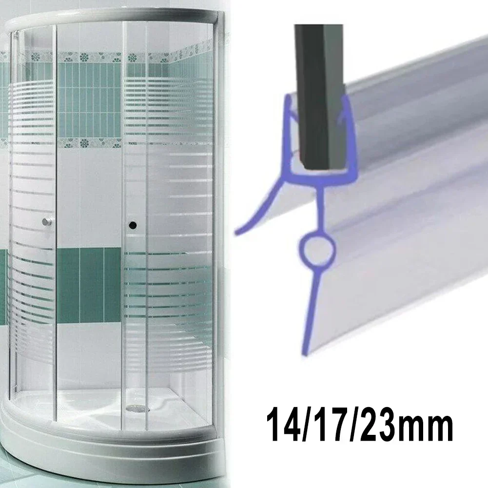 Shower Door Bottom Seal Strip Sweep - 2pcs 50cm Silicone Shower Barrier Bathroom