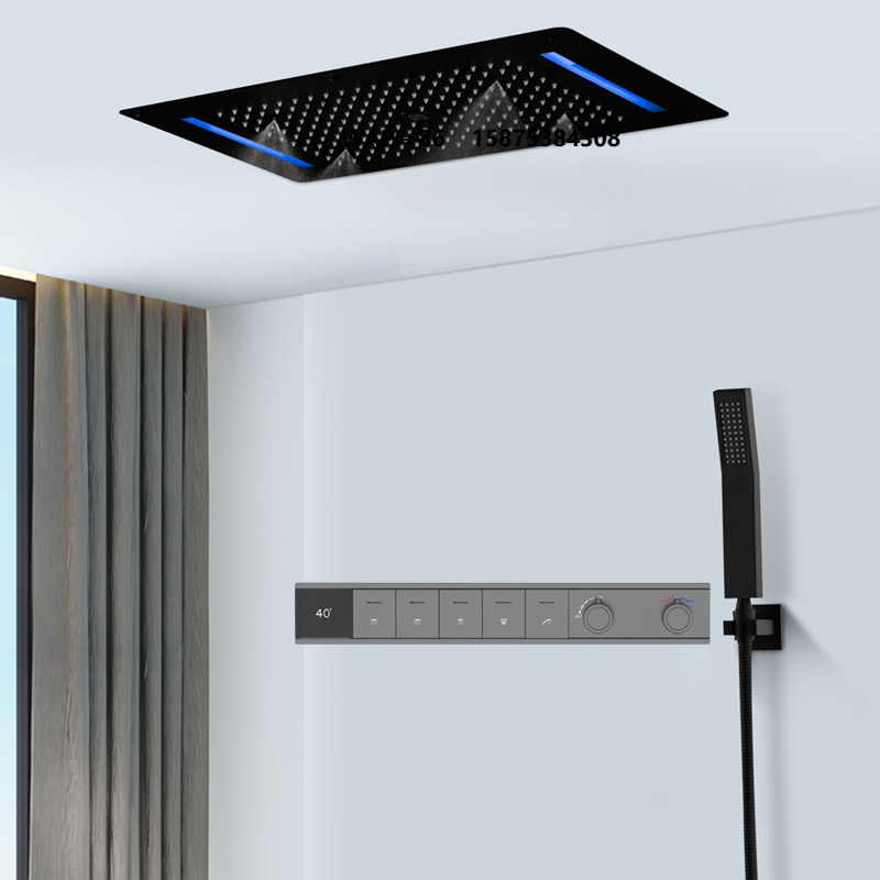 Concealed Thermostatic Shower System Set - Concealed Thermostatic Chrome Shower System Rainfall