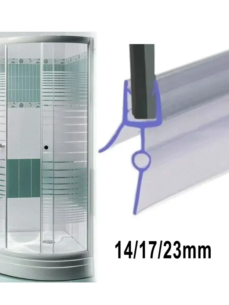 Shower Door Bottom Seal Strip Sweep - 14/17/23mm Shower Screen Seal Strip PVC