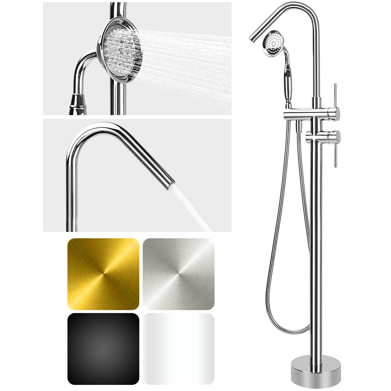 Freestanding Bathtub Filler Faucet Floor - Freestanding Bathtub Faucet, Free Standing Tub