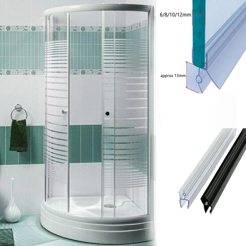 Shower Door Bottom Seal Strip Sweep - 4pcs 6-12mm gap Shower Screen Seal