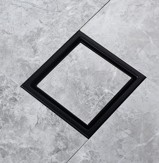 Linear Shower Drain Stainless 304 Tile In - Rectangle 304 Stainless Steel Matte Black