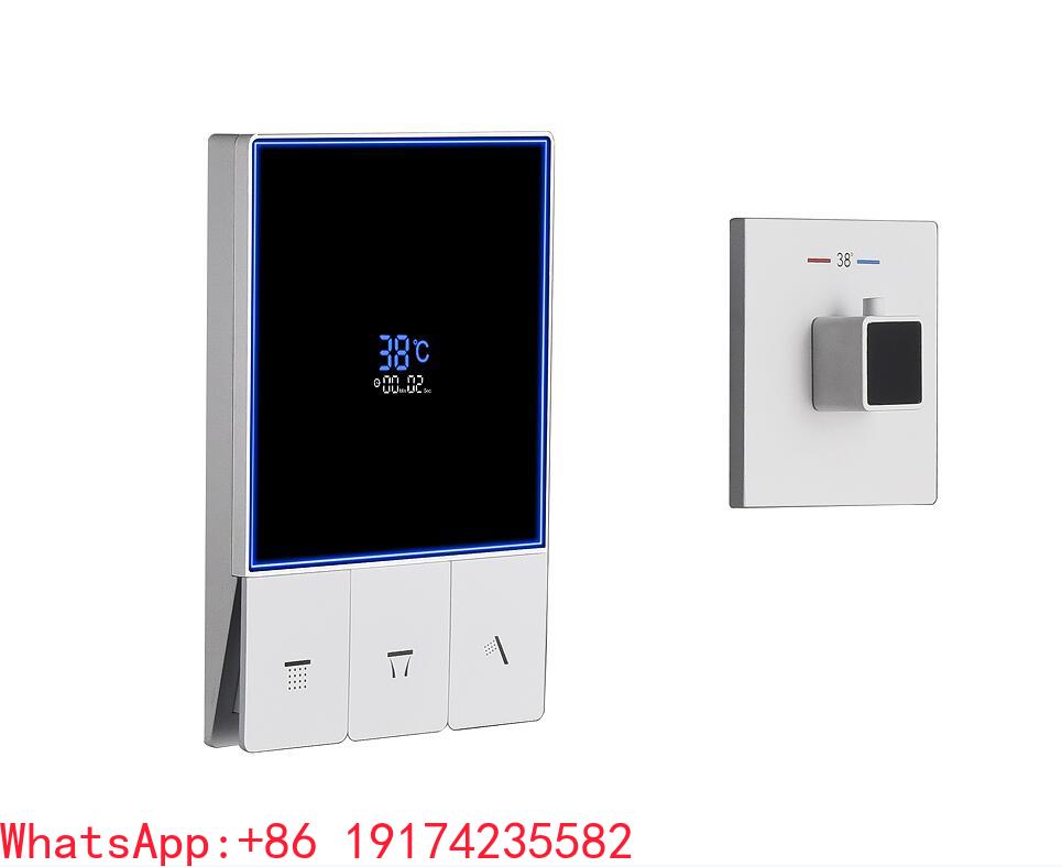 Thermostatic Mixing Valve Digital Display - Newest White Solid Brass Concealed Thermostatic