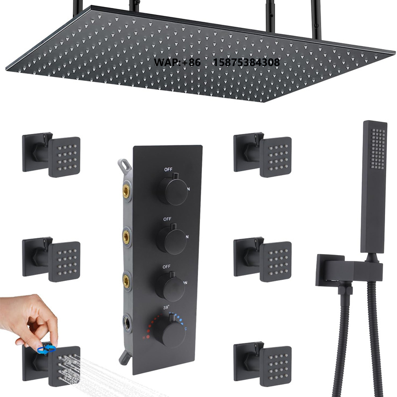 Concealed Thermostatic Shower System Set - New Modern Thermostatic Concealed Shower System