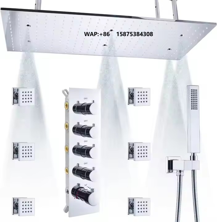 Rainfall Shower Head Ceiling Mount 16 Inch - Bathroom Luxury Shower System 32*16inch Rainfall