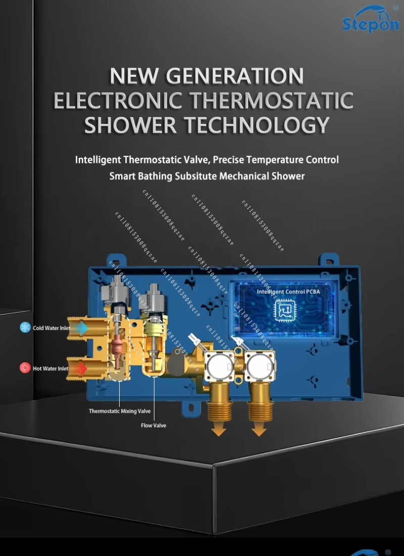 Concealed Thermostatic Shower System Set - Thermostatic Digital Bathroom Mixer Valve System