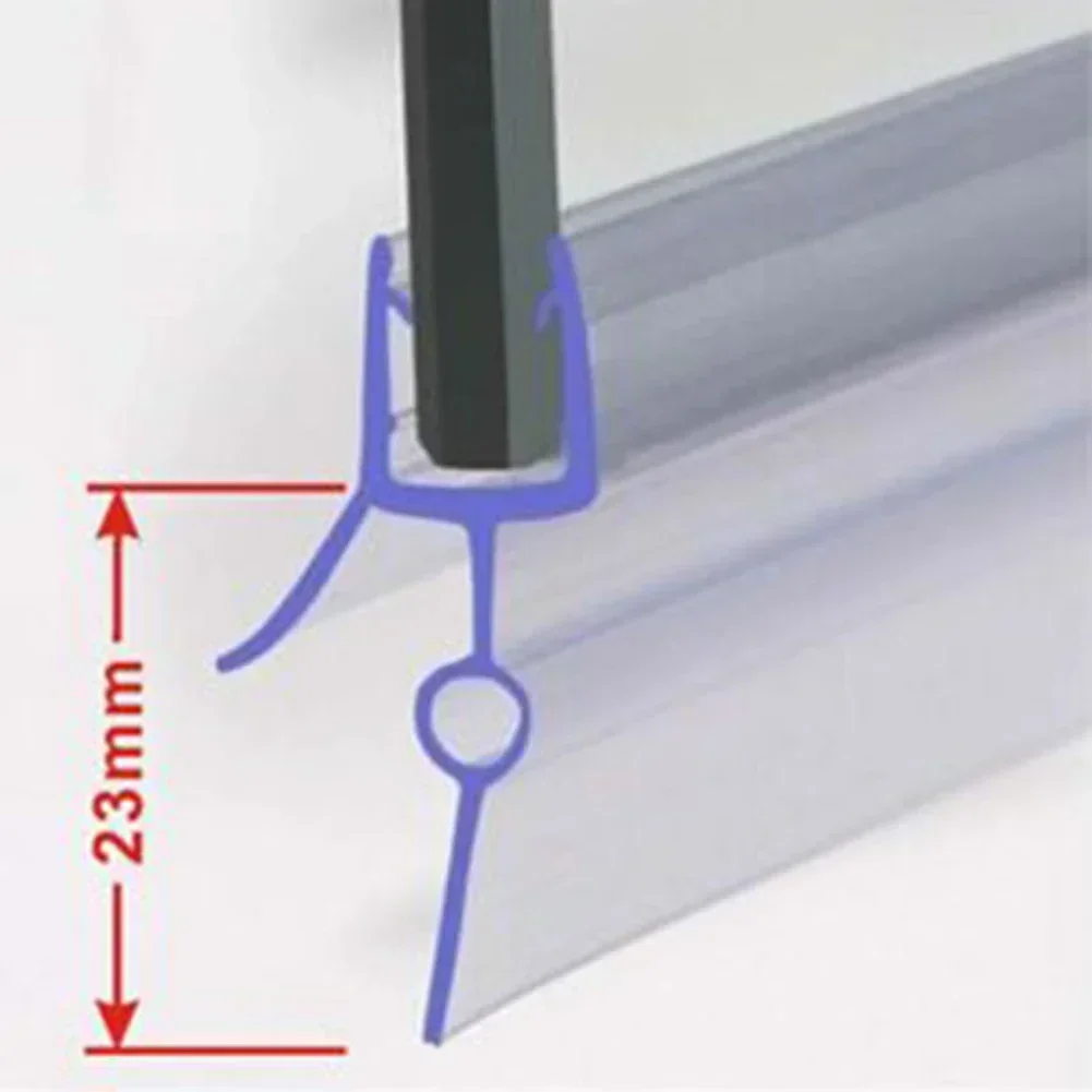 2pcs 50cm Silicone Shower Barr - огляд і ціна Shower Door Bottom Seal Strip Sweep