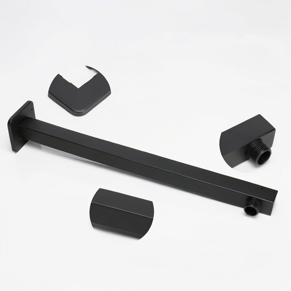 Modern Matte Black Square Show - огляд і ціна Rainfall Shower Head Ceiling Mount 16 Inch