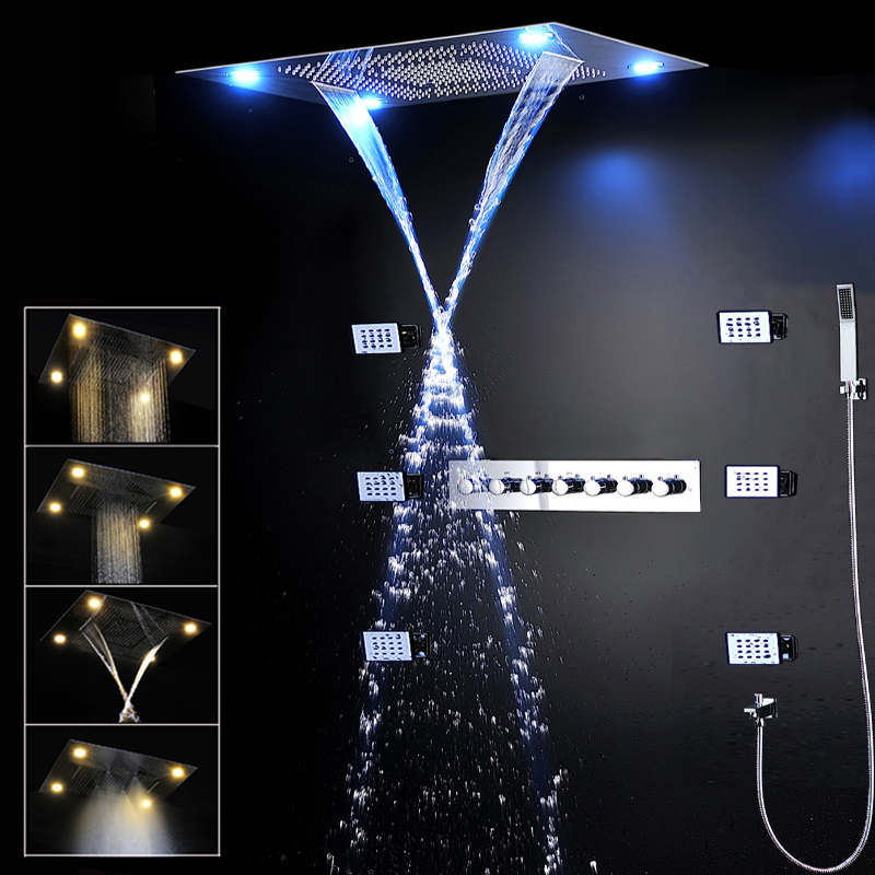hm High Quality Music LED Show - огляд і ціна Led Rainfall Shower Head Waterfall