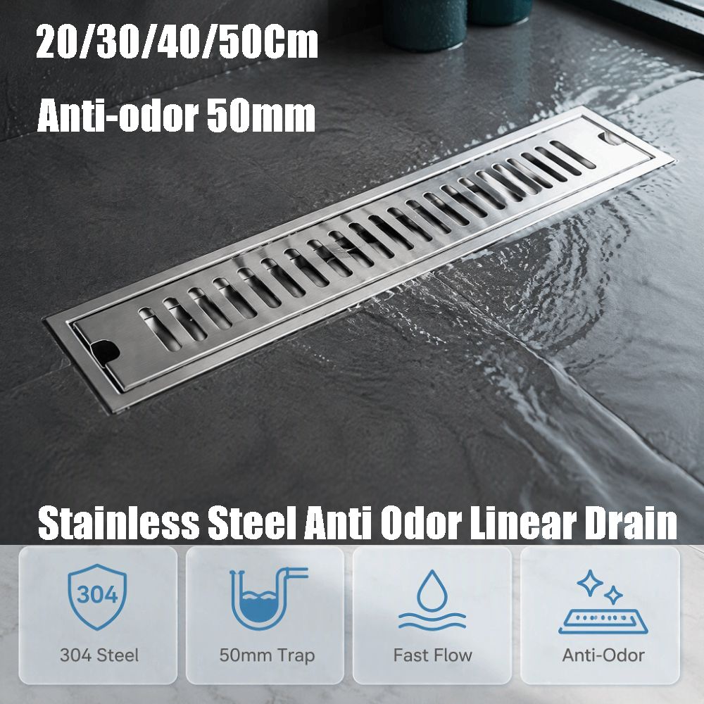 20/30/40/50Cm Linear Shower Dr - огляд і ціна Linear Shower Drain Stainless 304 Tile In