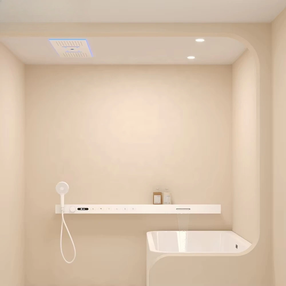 2026 Music Shower Head LED 140 - огляд і ціна Led Rainfall Shower Head Waterfall