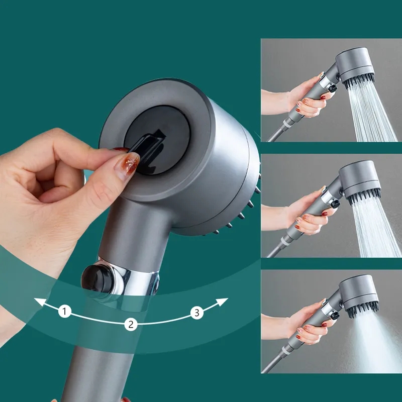 High Pressure Shower Head Blac - огляд і ціна Handheld Shower Head High Pressure Filter