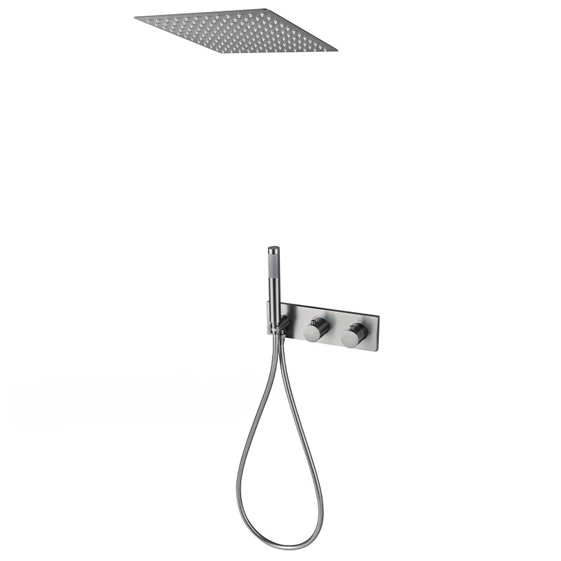 Gunmetal/Brushed Gold/Blk Bath - огляд і ціна Concealed Thermostatic Shower System Set