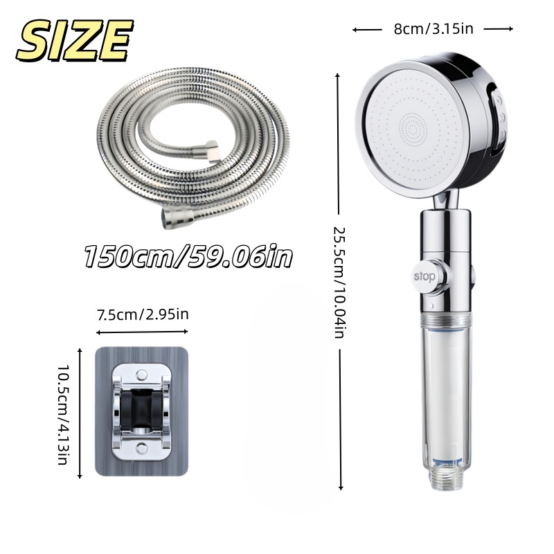 Visible Filter Window High Pre - огляд і ціна Handheld Shower Head High Pressure Filter