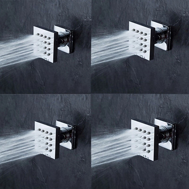 Bathroom Solid Brass Square Ch - огляд і ціна Shower Body Jet Massage Spray Square