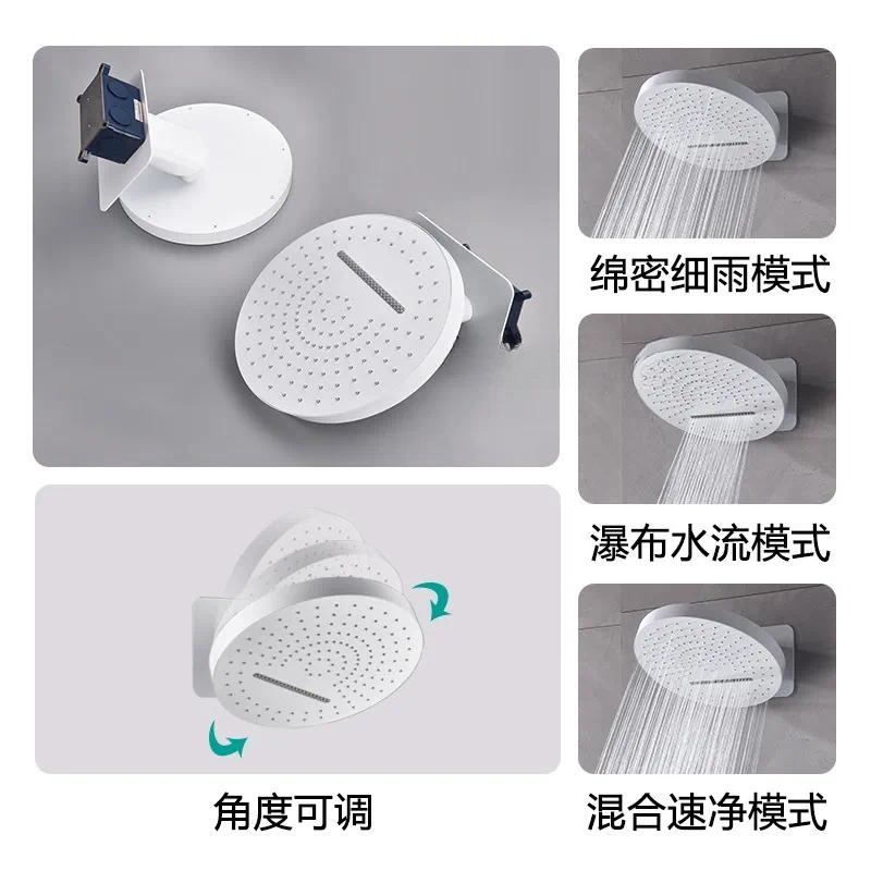 German White Wall Mounted Ther - огляд і ціна Concealed Thermostatic Shower System Set