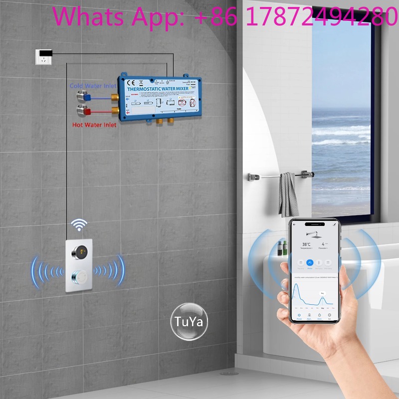 WiFi APP Control Concealed Sho - огляд і ціна Concealed Thermostatic Shower System Set