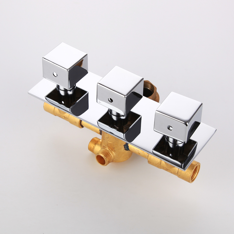 Brass Concealed 3-Way Shower D - огляд і ціна Thermostatic Shower Faucet Valve 3 Way