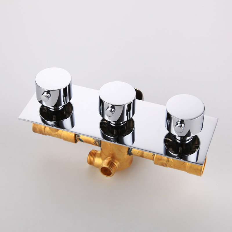 Brass Concealed 3-Way Shower D - огляд і ціна Thermostatic Shower Faucet Valve 3 Way