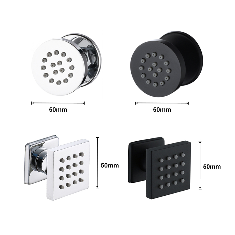 Black Bathroom Solid Brass Squ - огляд і ціна Shower Body Jet Massage Spray Square