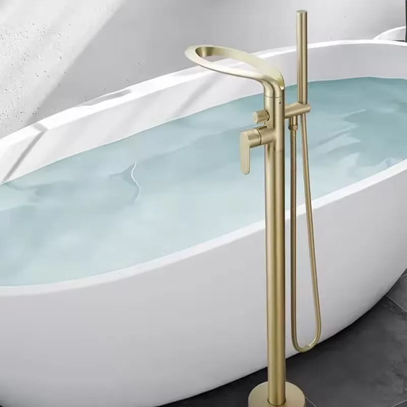 Modern Brass Freestanding Tub  - огляд і ціна Freestanding Bathtub Filler Faucet Floor