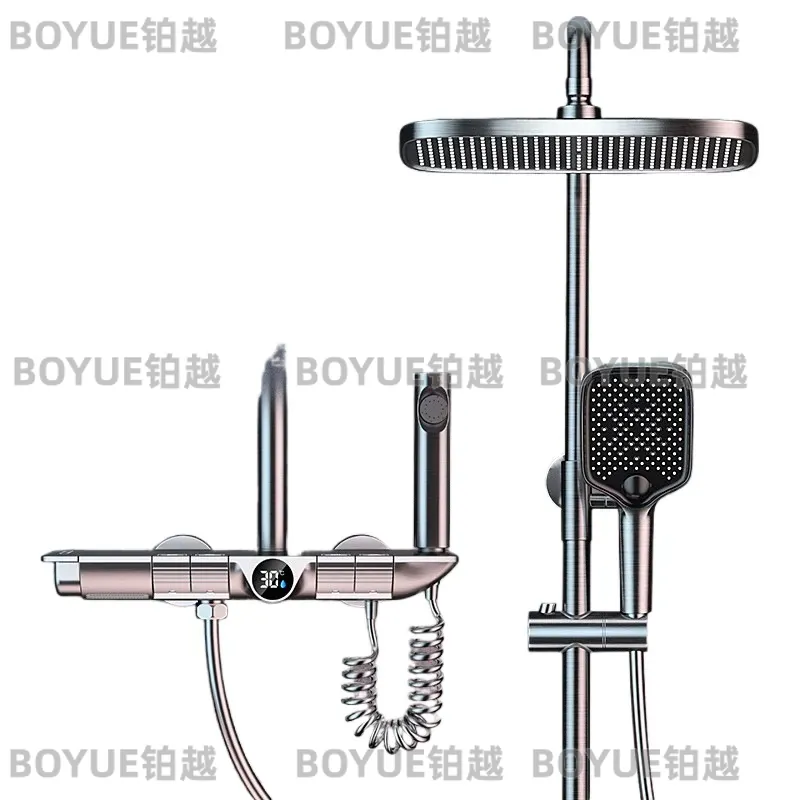 Grey Piano Key Thermostatic Sh - огляд і ціна Concealed Thermostatic Shower System Set