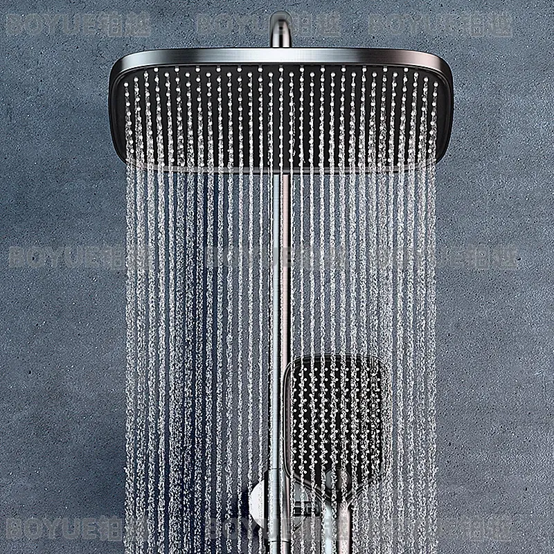 Grey Piano Key Thermostatic Sh - огляд і ціна Concealed Thermostatic Shower System Set