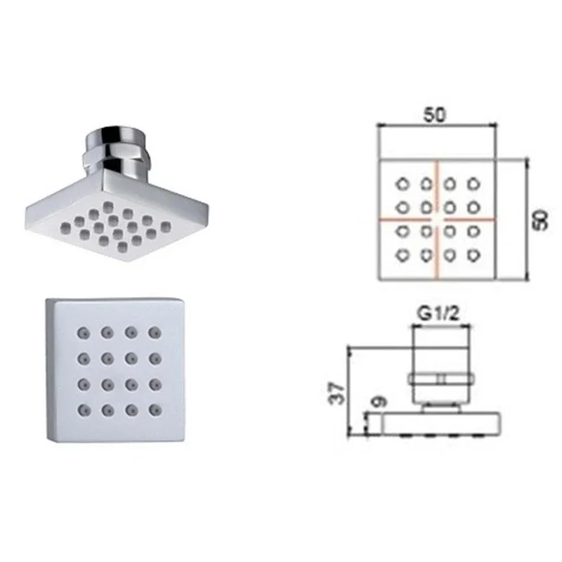 Body Shower Jets Bathroom Soli - огляд і ціна Shower Body Jet Massage Spray Square