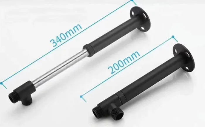 Black or brushed gold telescop - огляд і ціна Shower Arm Ceiling Mount Brass Chrome