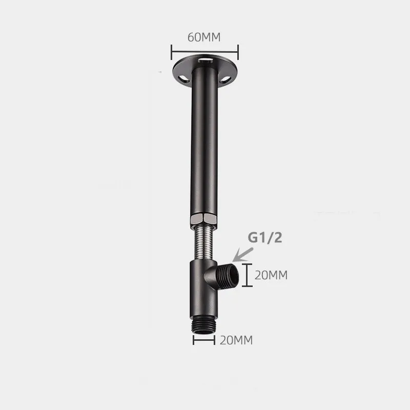 Black or brushed gold telescop - огляд і ціна Shower Arm Ceiling Mount Brass Chrome