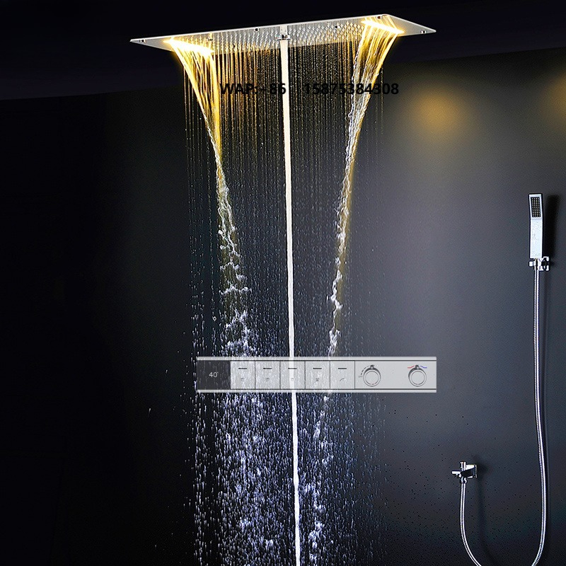 Bathroom Smart LED Rainfall Wa - огляд і ціна Led Rainfall Shower Head Waterfall