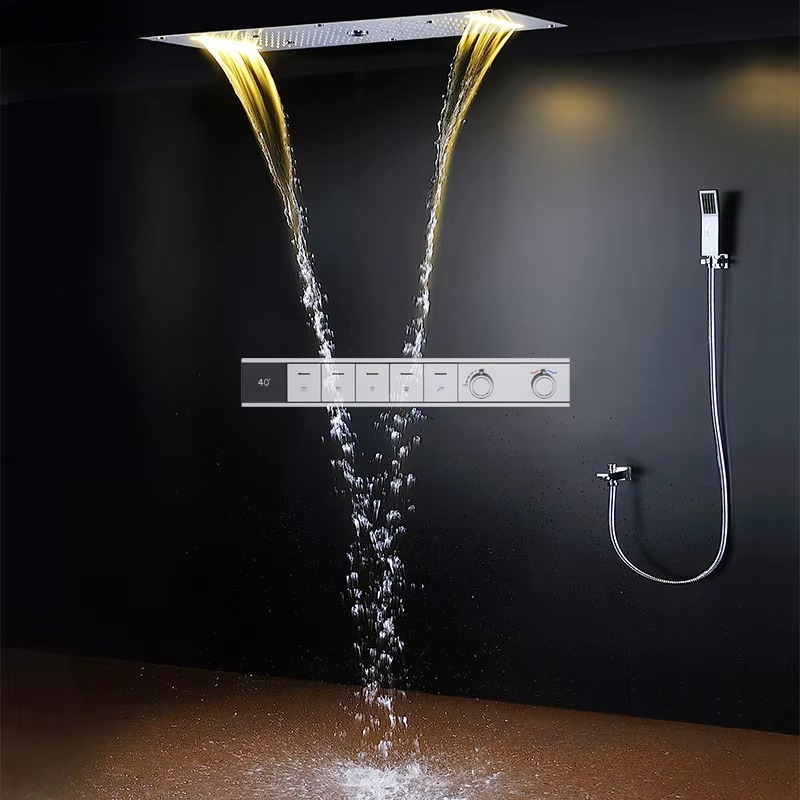 Bathroom Smart LED Rainfall Wa - огляд і ціна Led Rainfall Shower Head Waterfall