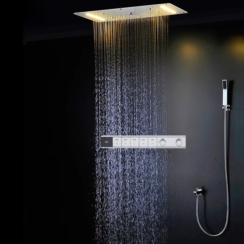 Bathroom Smart LED Rainfall Wa - огляд і ціна Led Rainfall Shower Head Waterfall