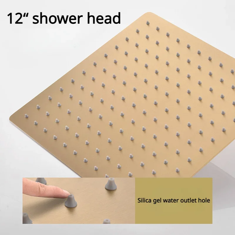 Brushed Gold Dual Function In- - огляд і ціна Concealed Thermostatic Shower System Set