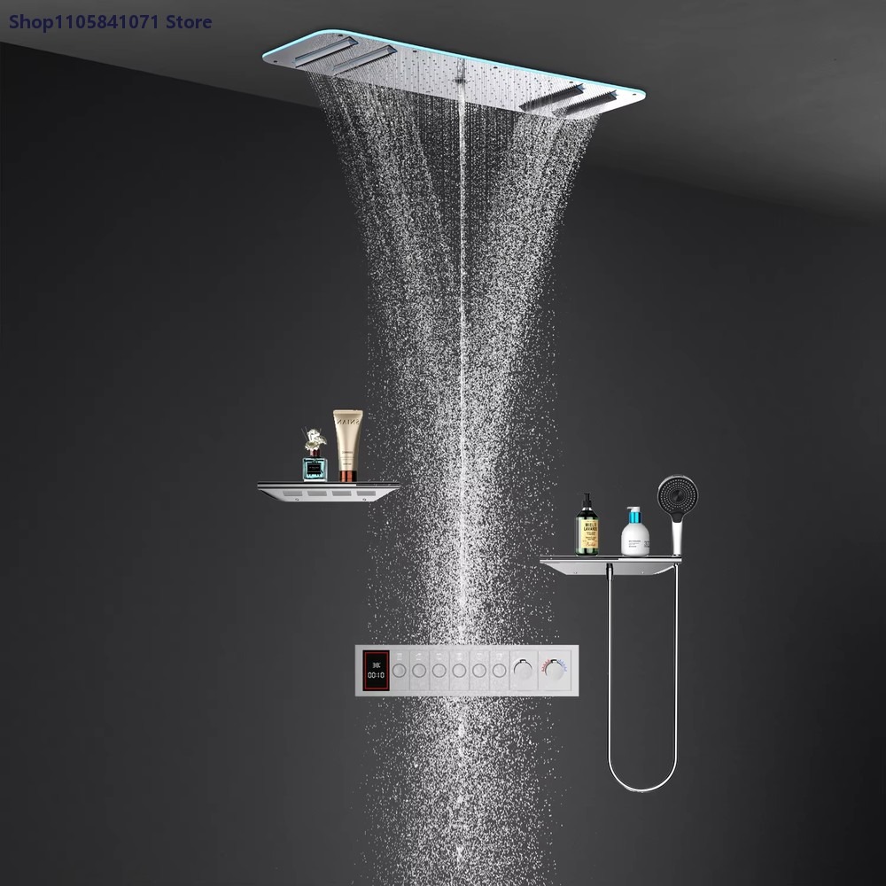 LED Shower Set Ceiling Rainfal - огляд і ціна Led Rainfall Shower Head Waterfall