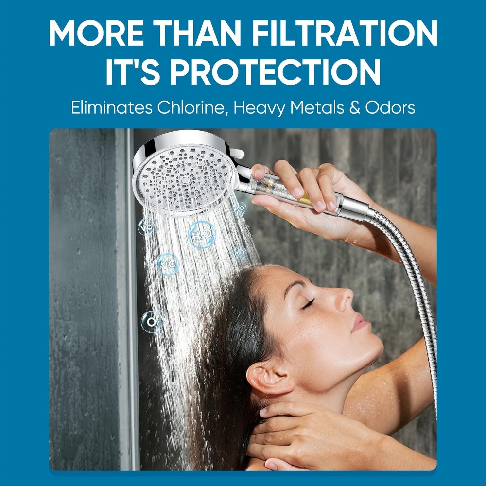 Filtered Shower Head with Hand - огляд і ціна Handheld Shower Head High Pressure Filter