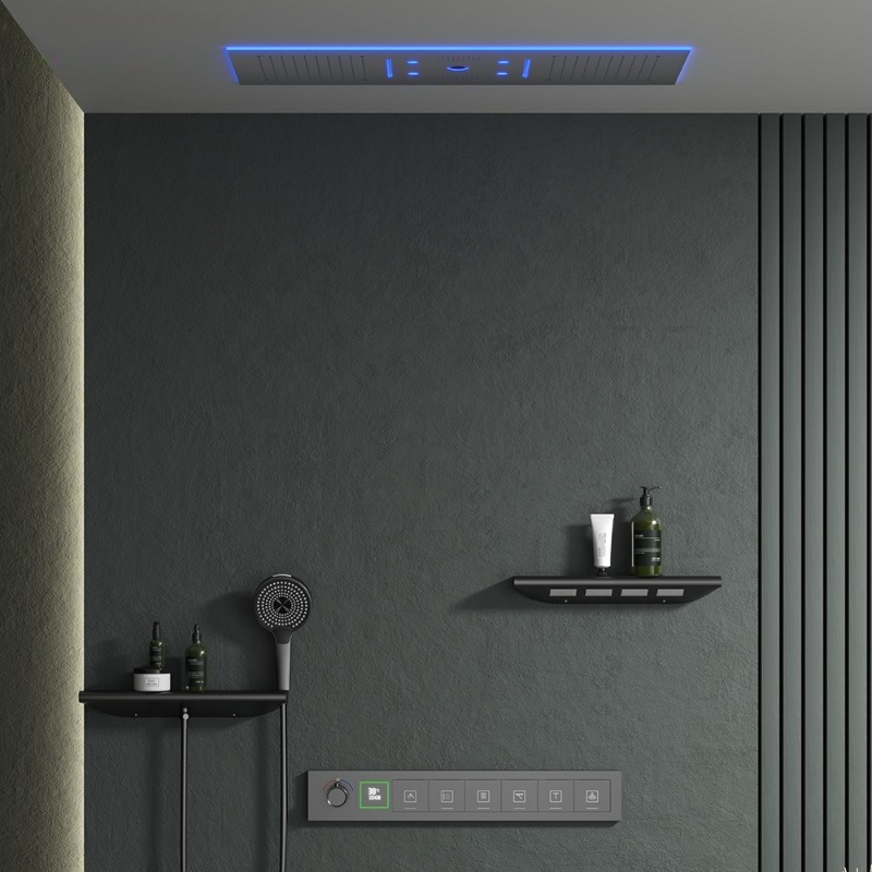 Music Shower Head Bathroom LED - огляд і ціна Led Rainfall Shower Head Waterfall