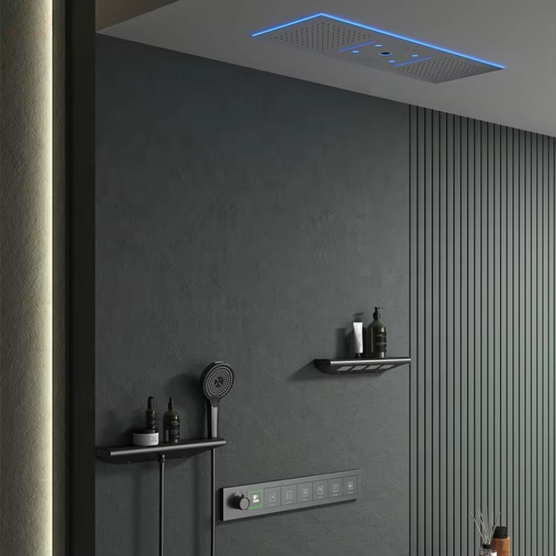 Music Shower Head Bathroom LED - огляд і ціна Led Rainfall Shower Head Waterfall