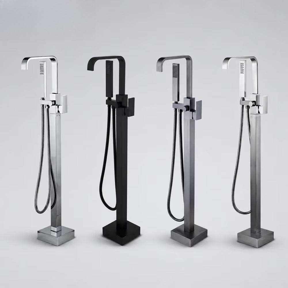 Floor Mounted Bath Mixer Brass - огляд і ціна Freestanding Bathtub Filler Faucet Floor
