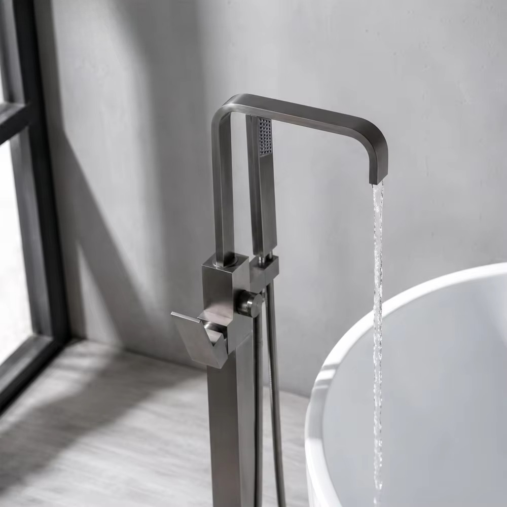 Floor Mounted Bath Mixer Brass - огляд і ціна Freestanding Bathtub Filler Faucet Floor