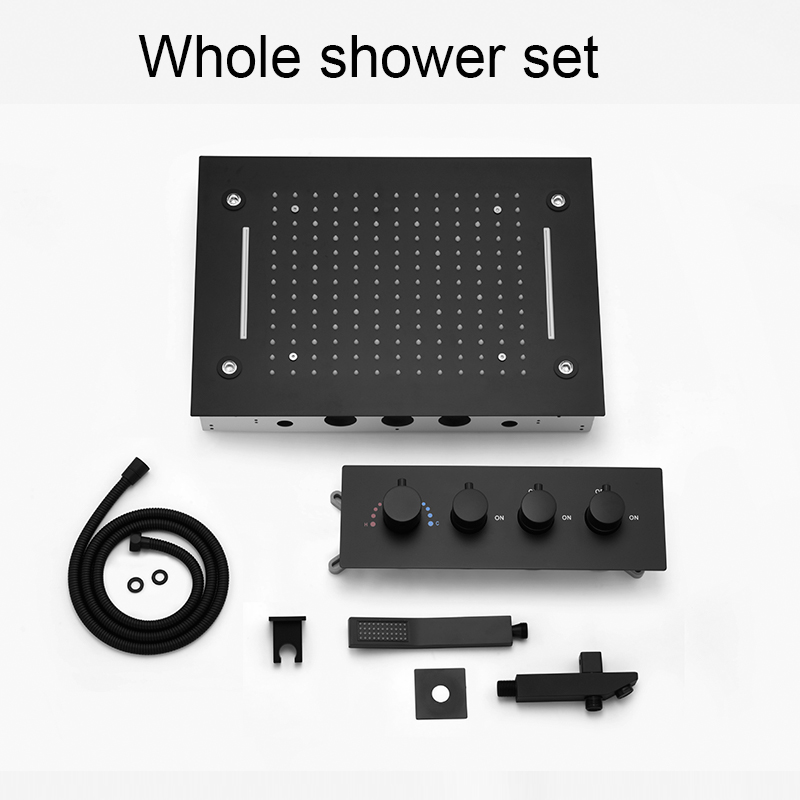 Black 2 Functions Shower Head  - огляд і ціна Led Rainfall Shower Head Waterfall