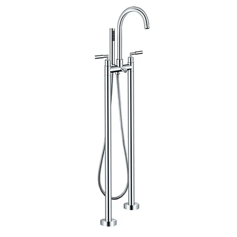 Brushed Floor Mounted Free Sta - огляд і ціна Freestanding Bathtub Filler Faucet Floor