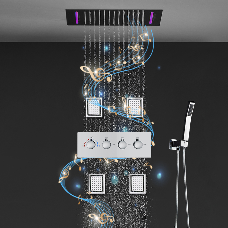 Music LED Rain Showerhead Set  - огляд і ціна Thermostatic Shower Faucet Valve 3 Way