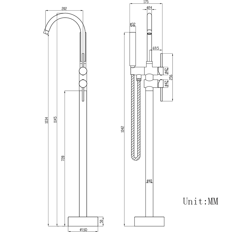 KEMAIDI Golden Plated Bathtub  - огляд і ціна Freestanding Bathtub Filler Faucet Floor