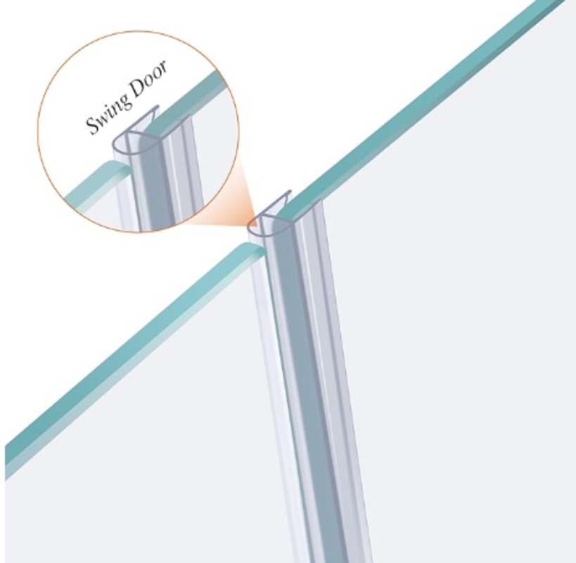 PVC Shower Screen Seal Strip 6 - огляд і ціна Shower Door Bottom Seal Strip Sweep