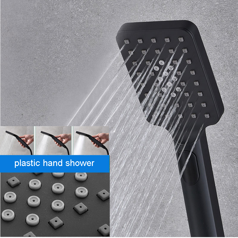 360x500mm Black LED Shower Set - огляд і ціна Thermostatic Shower Faucet Valve 3 Way