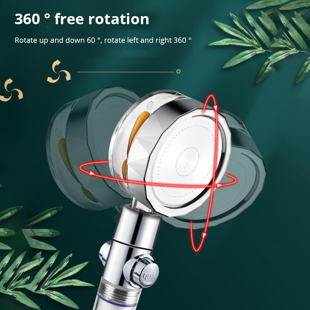 New Propeller Driven Shower He - огляд і ціна Handheld Shower Head High Pressure Filter