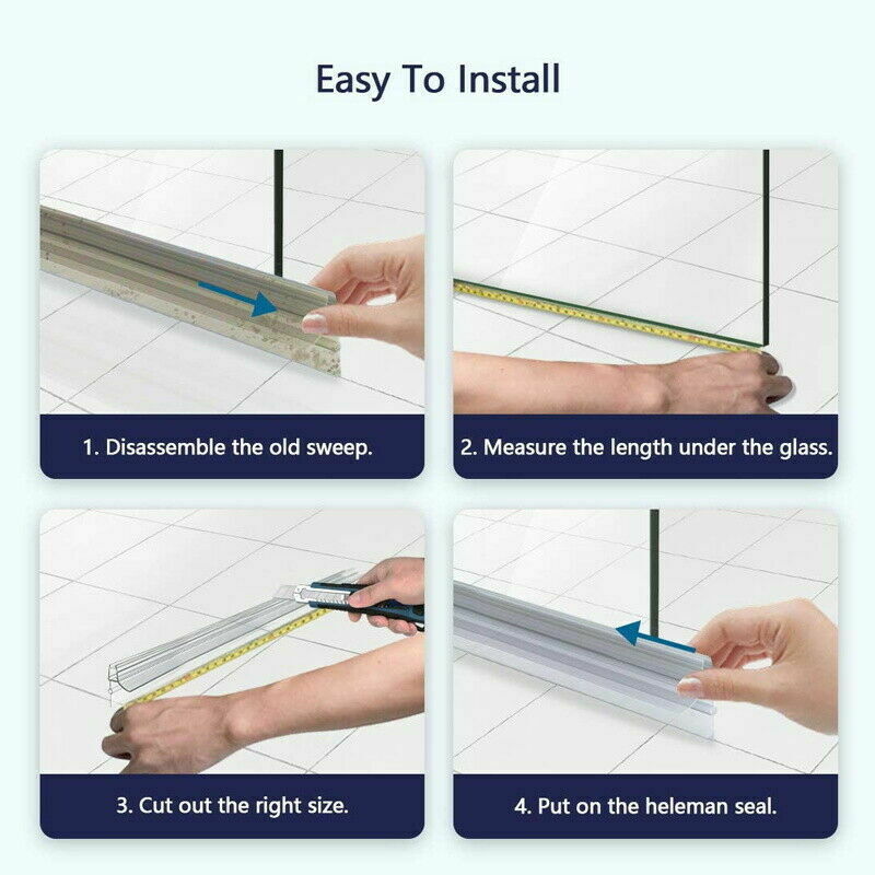 New Bath Shower Door Bottom Se - огляд і ціна Shower Door Bottom Seal Strip Sweep