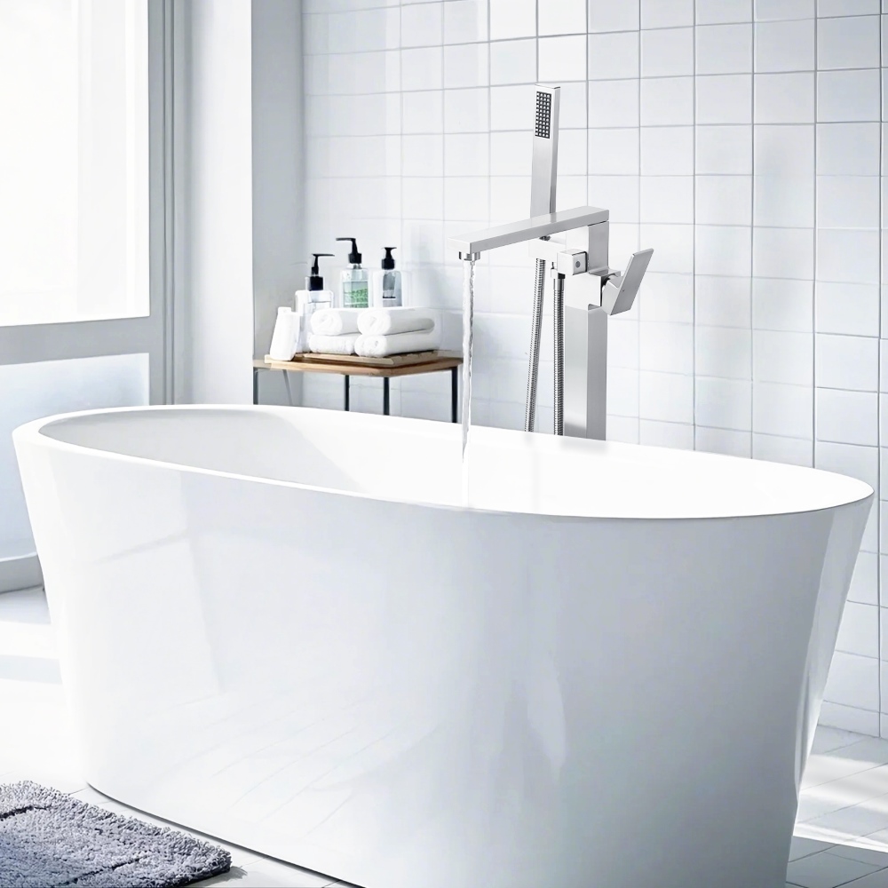 High Flow Tub Filler Faucet wi - огляд і ціна Freestanding Bathtub Filler Faucet Floor
