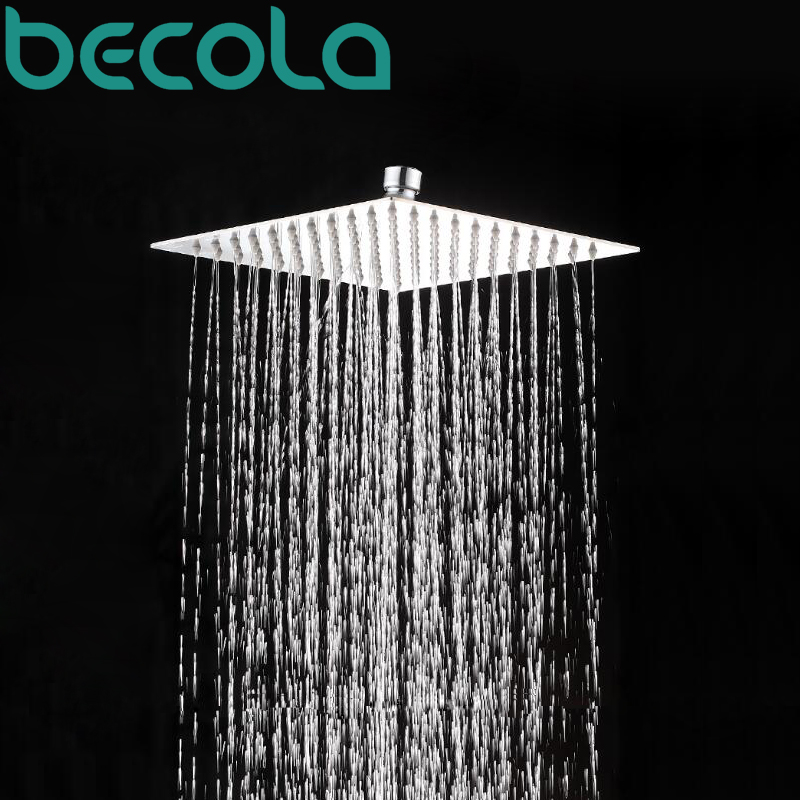 Becola 16Inch 40cmX40cm Square - огляд і ціна Rainfall Shower Head Ceiling Mount 16 Inch